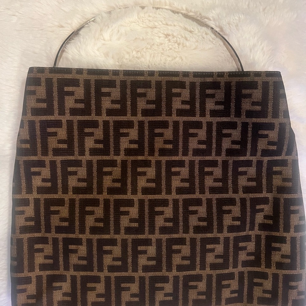 Fendi Black and Brown Monogram Shoulder Bag